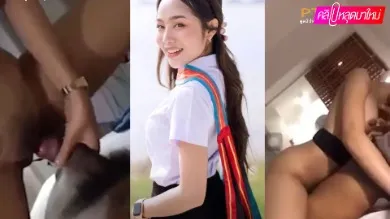 หลุคอลเสียวน้องยุวกาชาด นั่งเกี่ยวเบ็ดโชว์นม ให้แฟนดุอย่างเสียว นมเล้กน่าดูดมาก